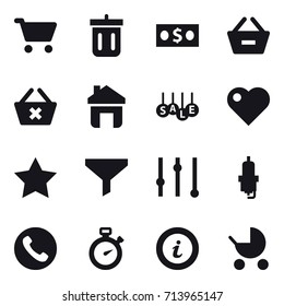 shopping icon set