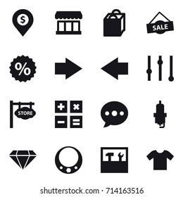 shopping icon set
