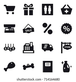shopping icon set