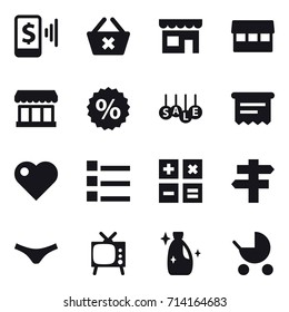 shopping icon set