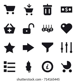 shopping icon set