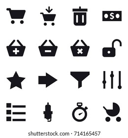 shopping icon set