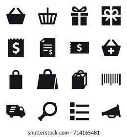 shopping icon set