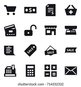 shopping icon set