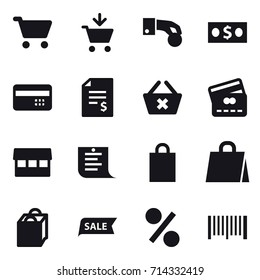 shopping icon set