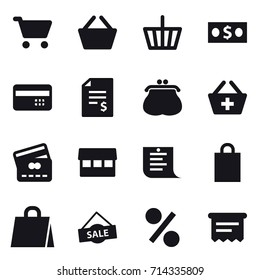 shopping icon set