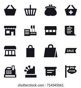 shopping icon set