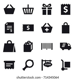 shopping icon set