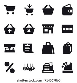 shopping icon set