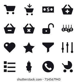 shopping icon set