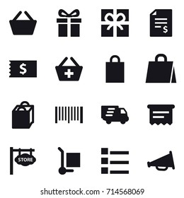 shopping icon set