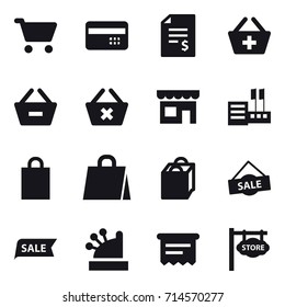 shopping icon set
