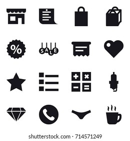 shopping icon set