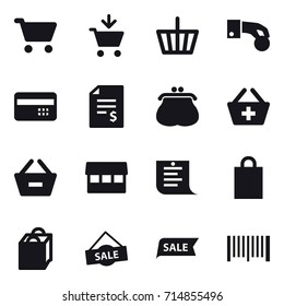shopping icon set