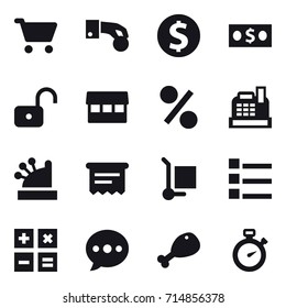 shopping icon set