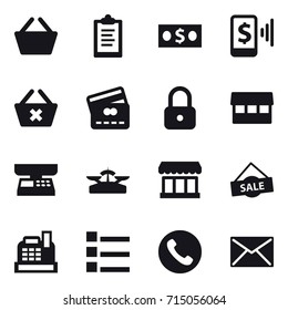 shopping icon set