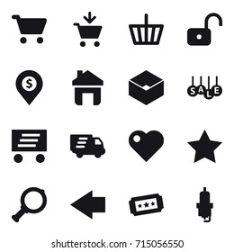 shopping icon set