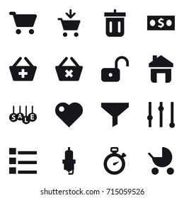 shopping icon set