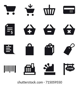 shopping icon set