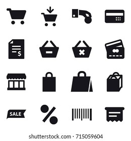 shopping icon set