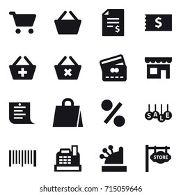 shopping icon set