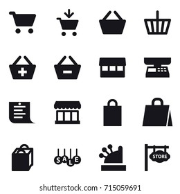 shopping icon set