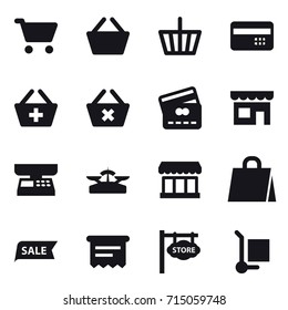 shopping icon set
