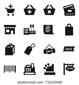 shopping icon set
