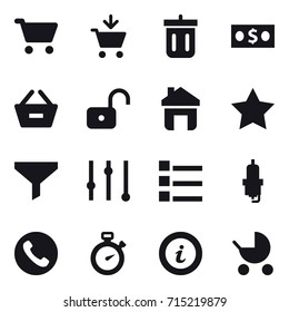 shopping icon set