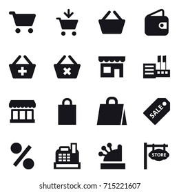 shopping icon set