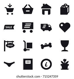 shopping icon set