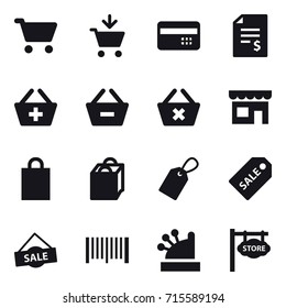 shopping icon set