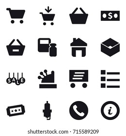 shopping icon set