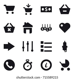 shopping icon set