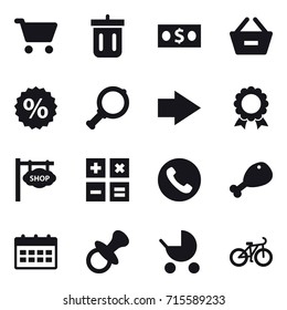 shopping icon set