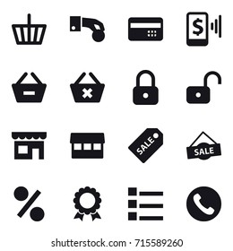 shopping icon set