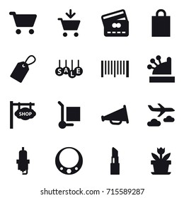 shopping icon set