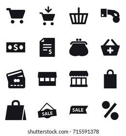 shopping icon set