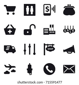 shopping icon set