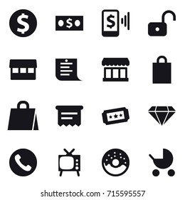 shopping icon set