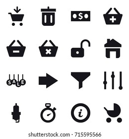 shopping icon set