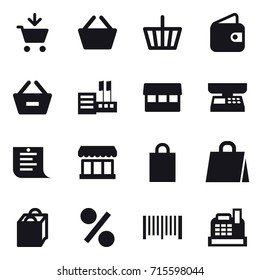 shopping icon set