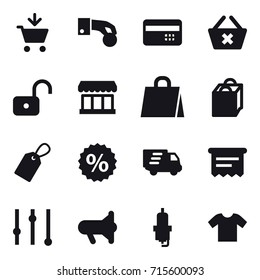 shopping icon set