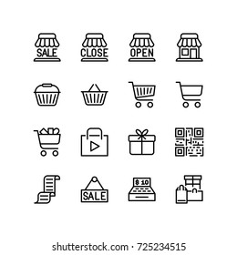 Shopping icon set