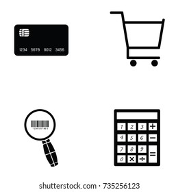 shopping icon set
