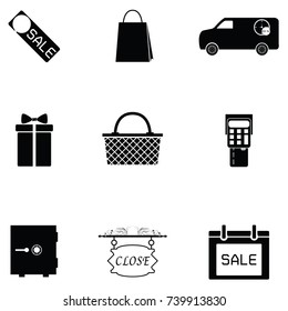 shopping icon set
