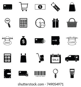 shopping icon set