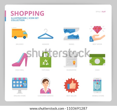Shopping icon set