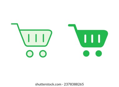 Shopping icon set. Shopping cart icon. Trolley icon vector