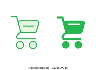 Shopping icon set. Shopping cart icon. Trolley icon vector